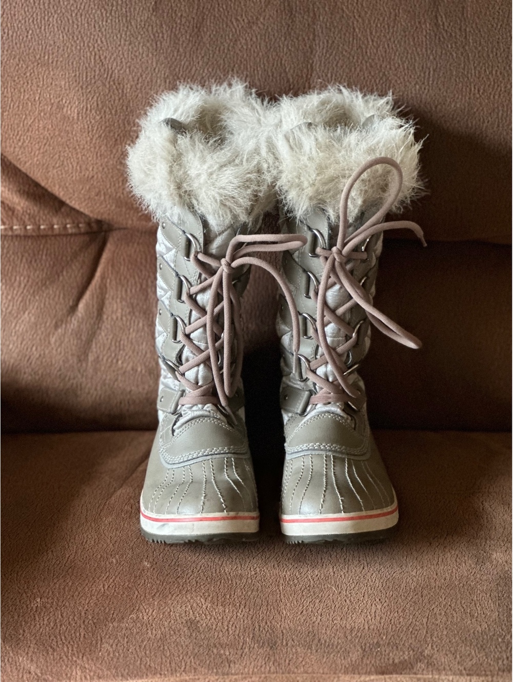 SOREL Joan of Arctic Waterproof Winter Snow Boots Gray Women's Size 9